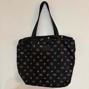 PINK Victoria's Secret Black Patterned Tote